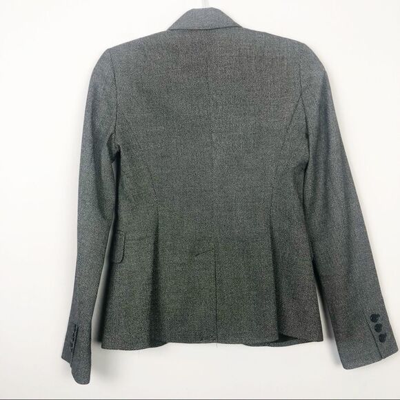 CALVIN KLEIN | Black & White Button Front Blazer 2 - Picture 6 of 6